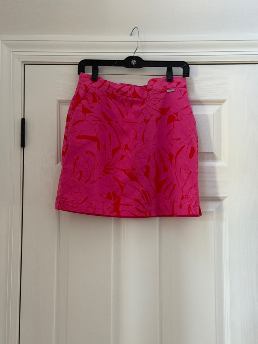 Rafaella Pink Floral Mini Athletic Skirt